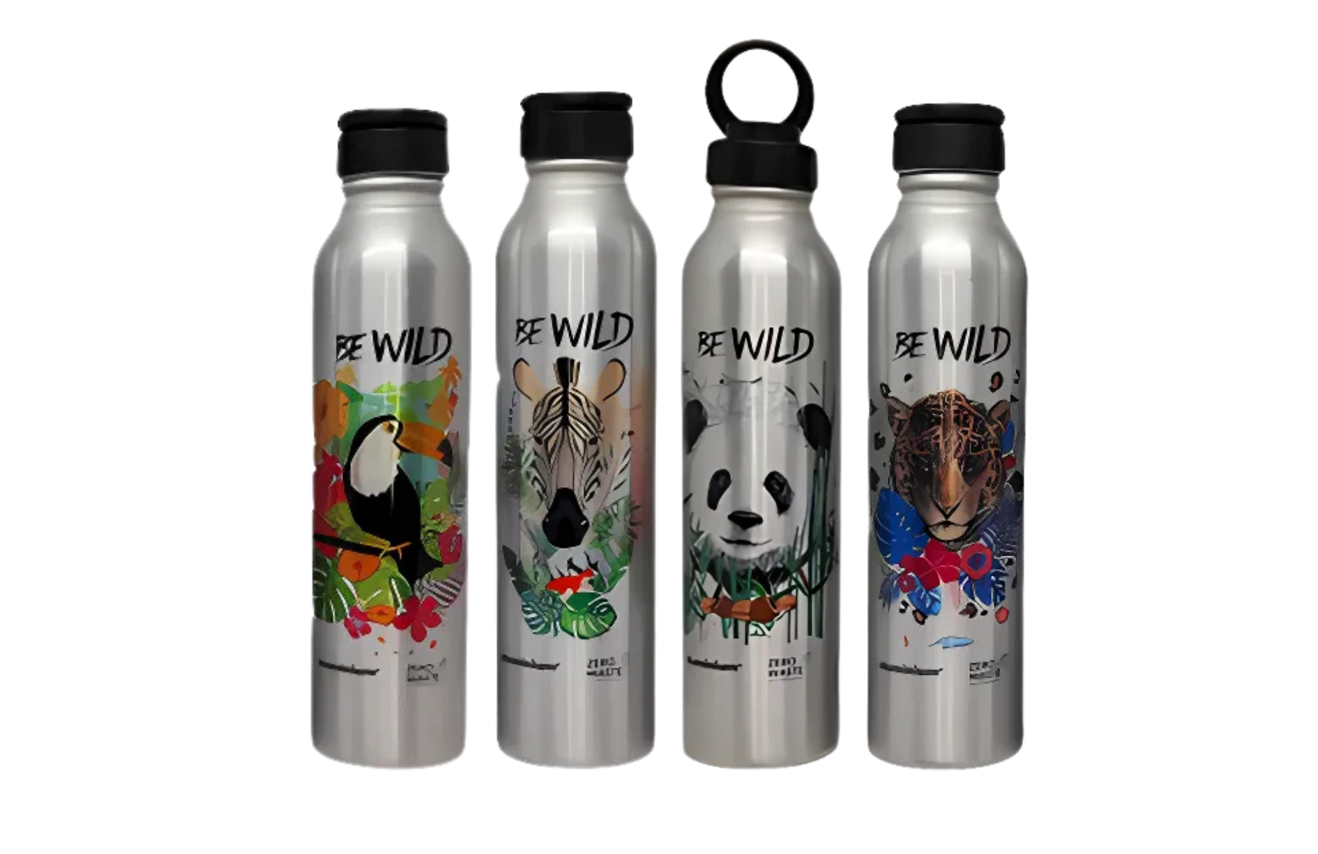 Botella De Agua Deportiva Aluminio 500ml Tapa Rosca Diseños