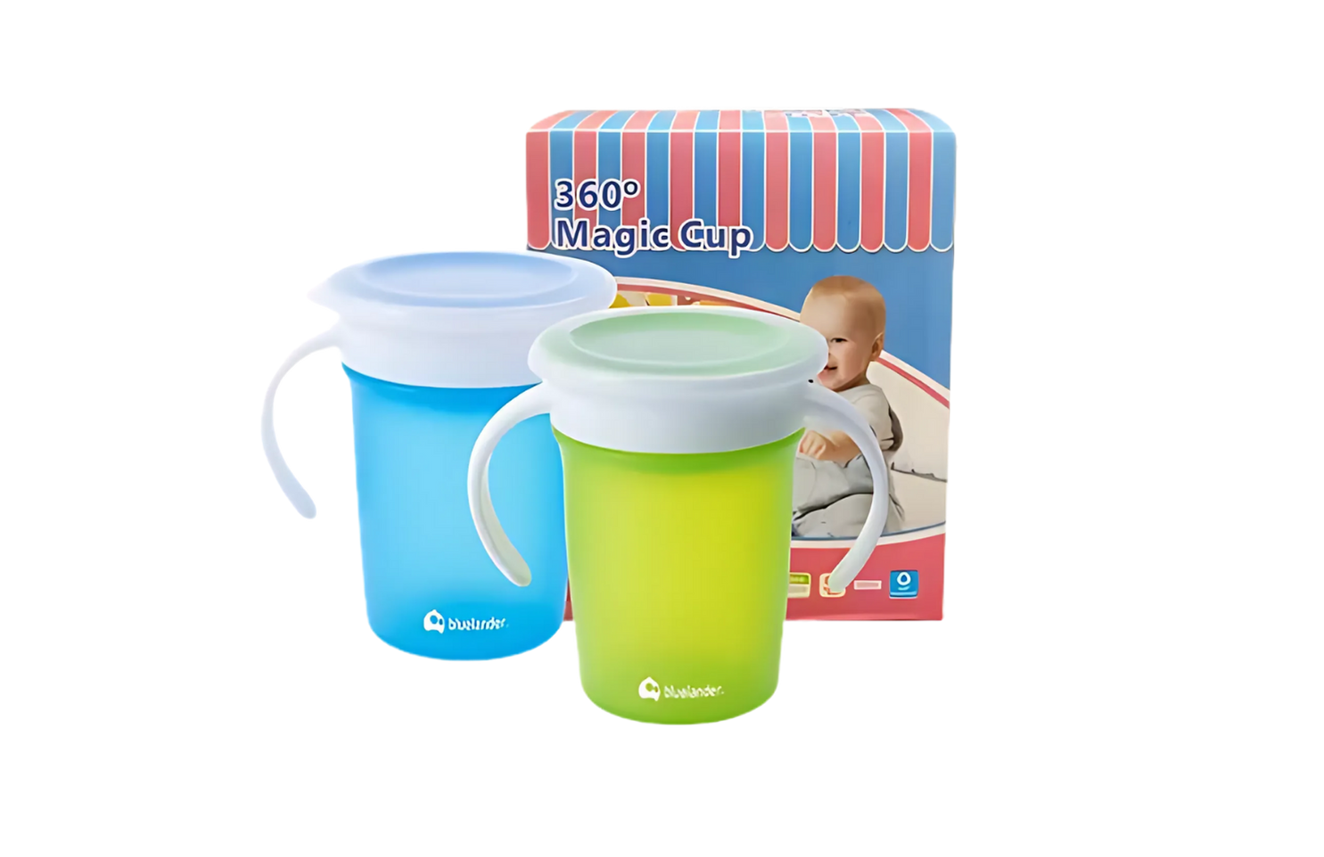 Vaso Entrenador Para Bebés 360 Antiderrames 280 Ml 2 Piezas