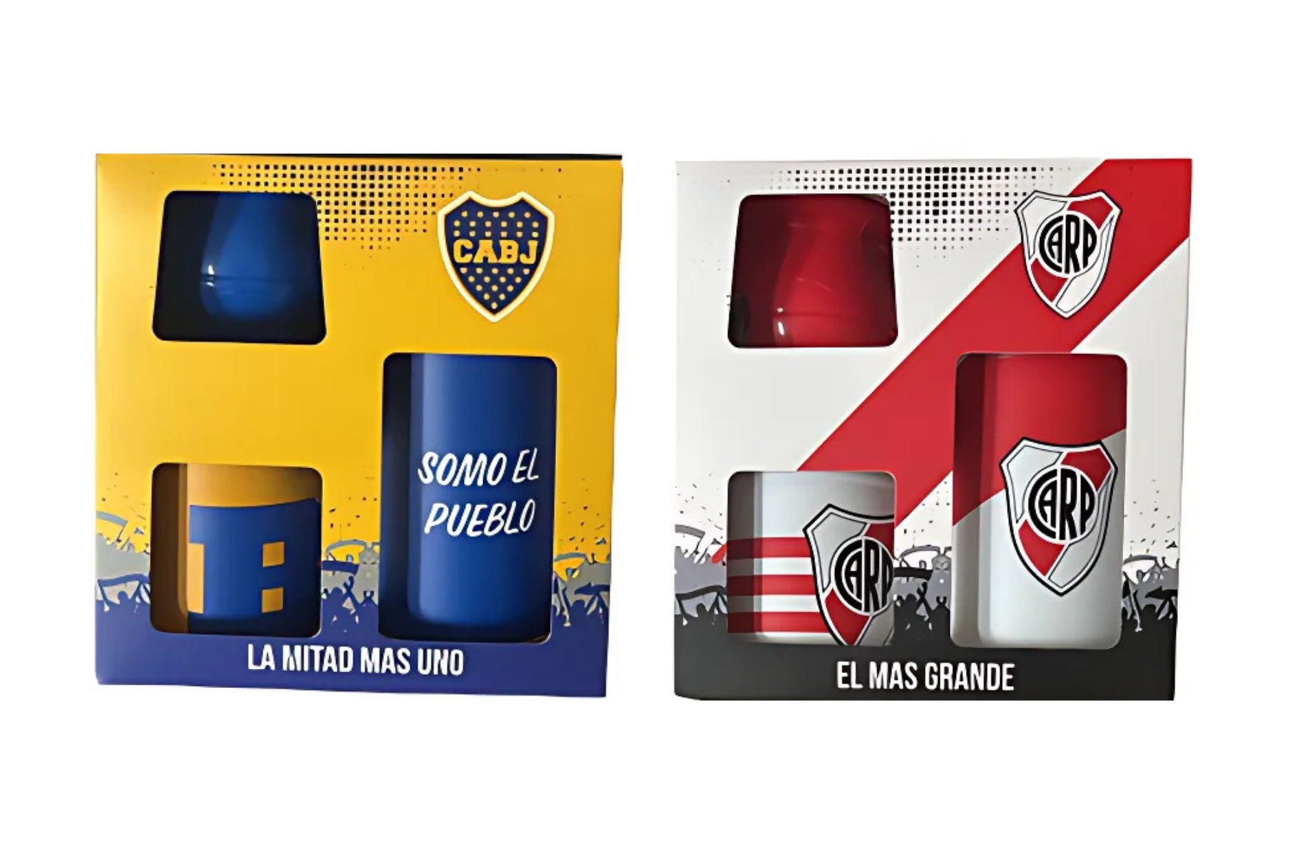 Set Matero River Plate- Boca Juniors (1yerbera /1azucarera/ 1mate)