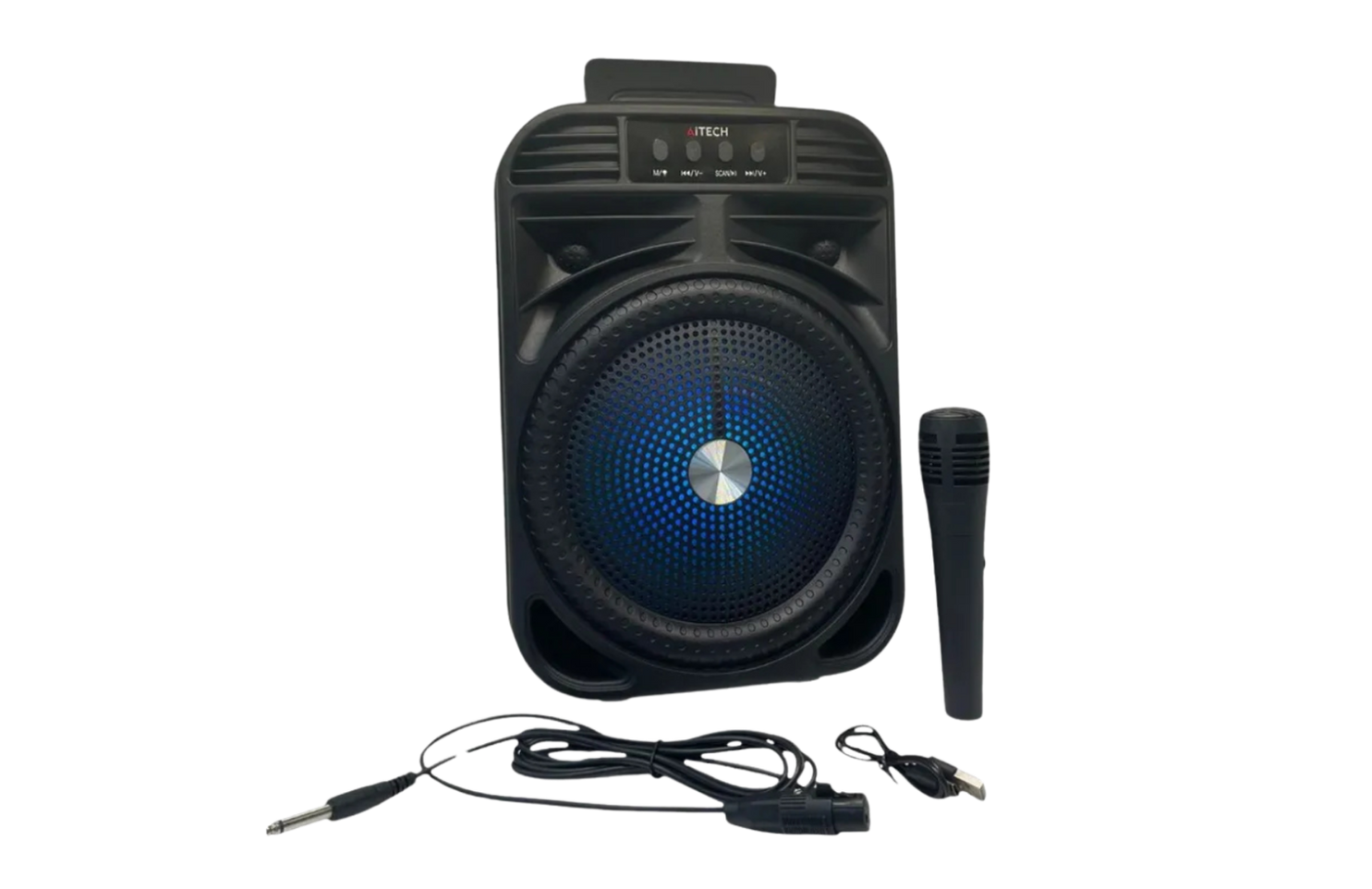 Parlante 8 " Aitech Washington Bluetooth Radio Fm Led