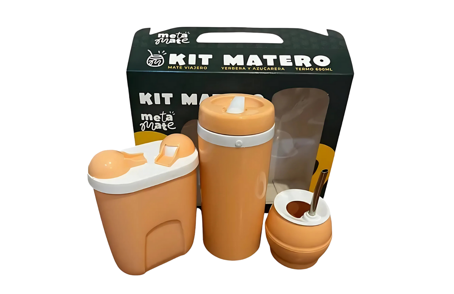 Kit Matero Viajero Comodo Yerbera Mate Bombilla