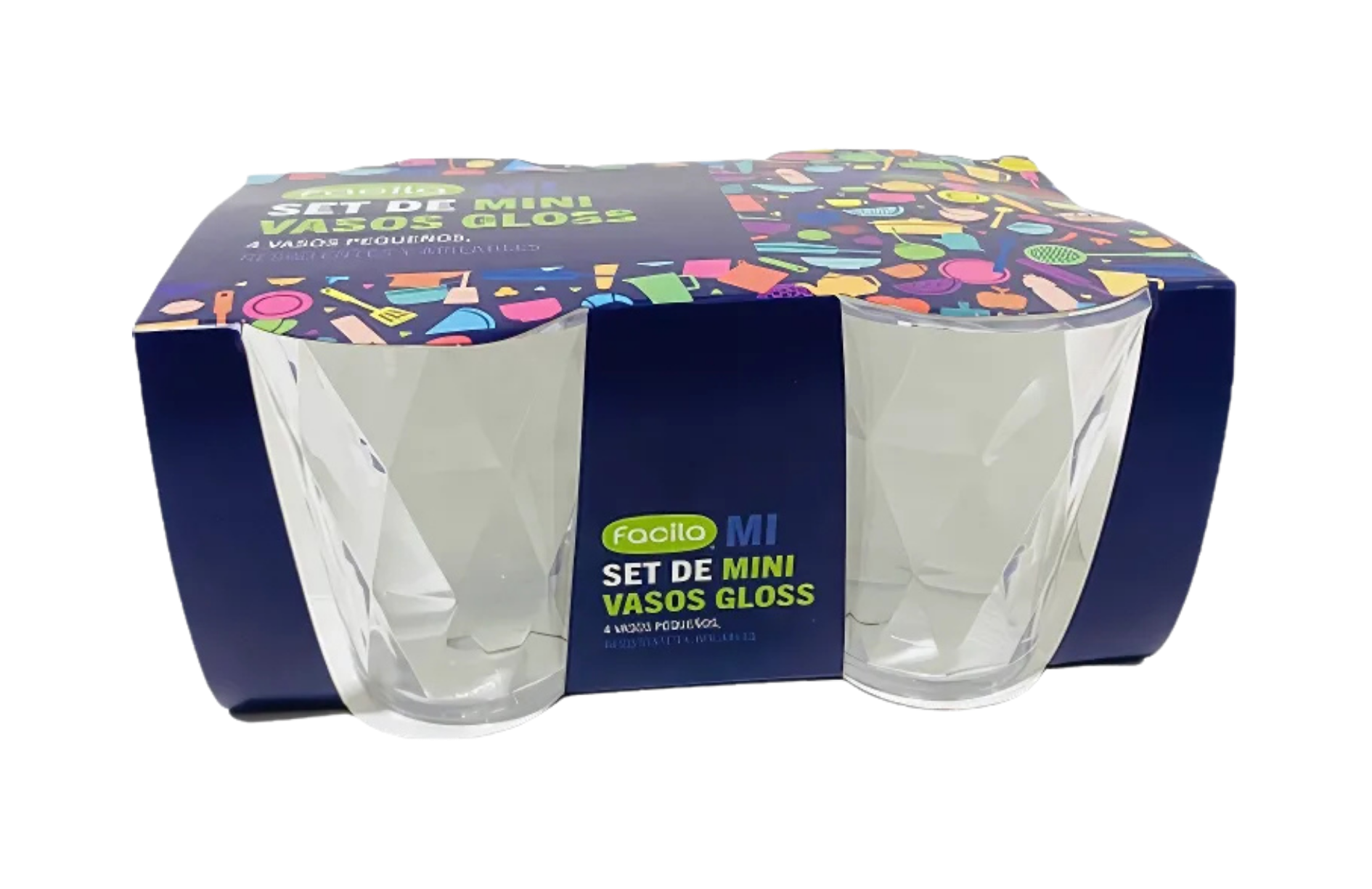 Set de mini vasos gloss x4 Facila