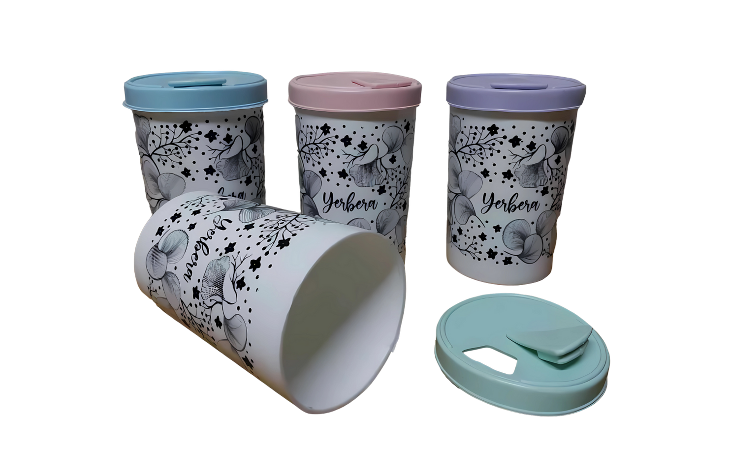 Set tarros Yerbera y Azucarera pico vertedor