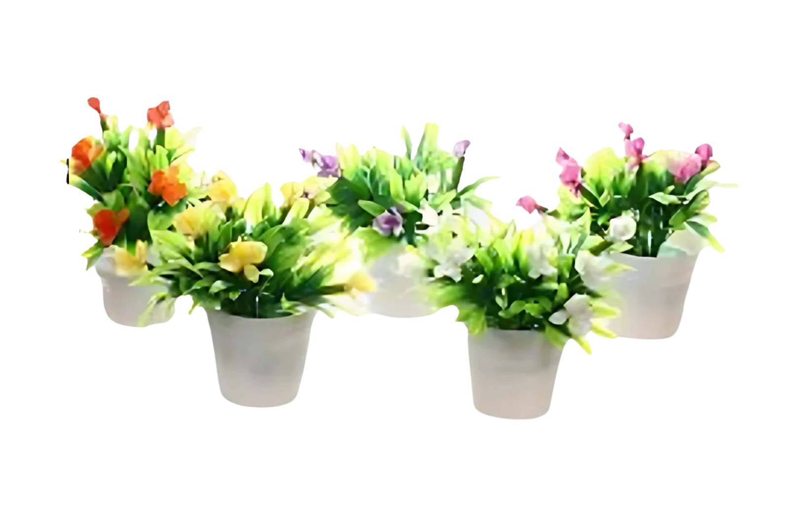 Plantas Artificiales En Maceta, Mini Flores