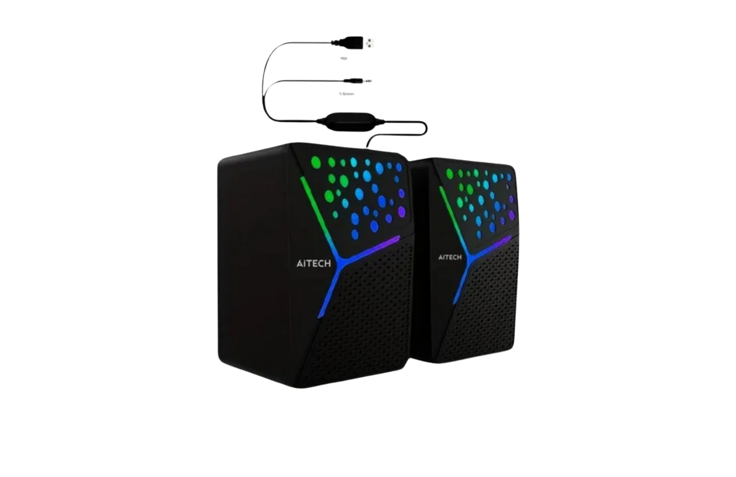 Parlante Para Pc Aitech Ai-455 Con Luz Rgb 3x Usb