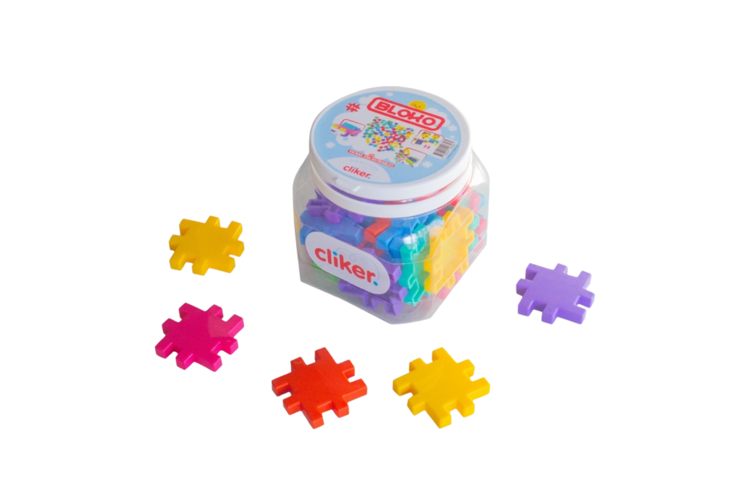 Juego Didáctico Bloko 24 Fichas De Encastre Colores