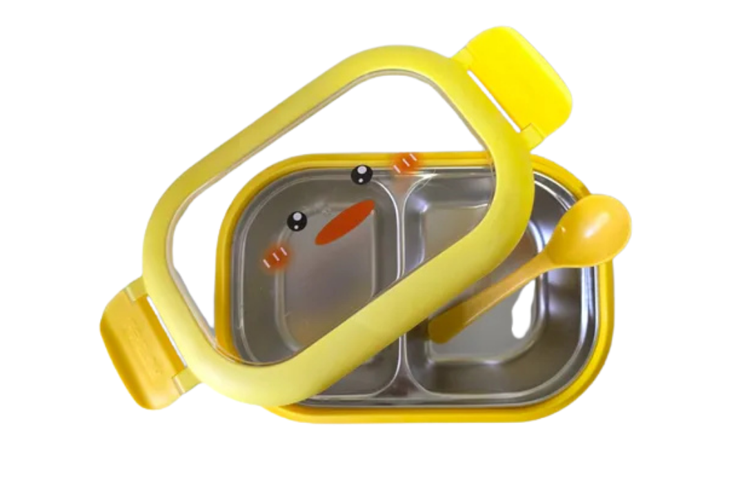 Contenedor Lunchera Termico Acero Inoxidable Patito Color Amarillo