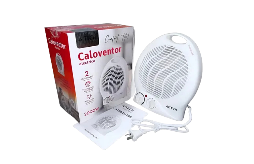 CALOVENTOR ELÉCTRICO 2 VELOCIDADES 2000W TERMOSTATO AITECH
