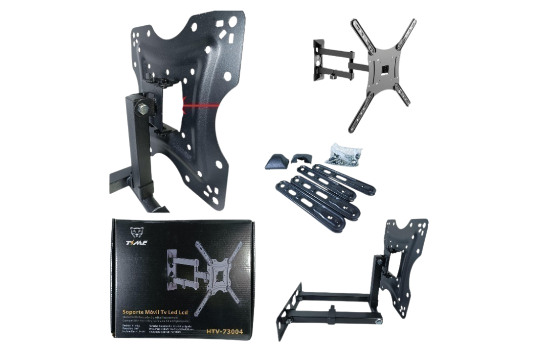 SOPORTE PARA TV LED / LCD MOVIL BRAZO 32" A 65" HASTA 31KG TIME HTV-73004