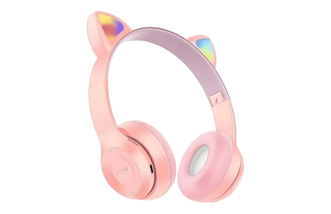 Auricular Vincha Diseño De Orejas De Gatito C Luz Bluetooth